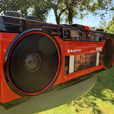 Sanyo M-S350LE Rare Vintage Boombox Stereo Cassette Recorder Working Warranty image 11
