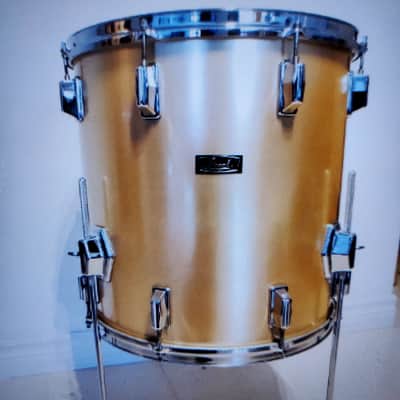 3PC VTG 1970's PEARL Drum Kit 22",16",13" Gold Satin "Phenolic" Drum Kit - Gorgeous Clean A+ image 13