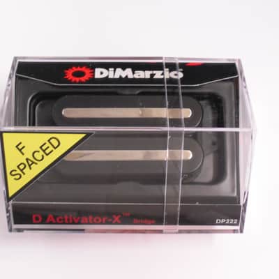 DiMarzio F-spaced D Activator X Bridge Humbucker Black W/Nickel Rails DP 222