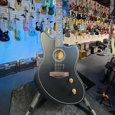 Fender Acoustasonic Standard Jazzmaster Acoustic-electric Guitar - Black, Free Plek 923 image 6