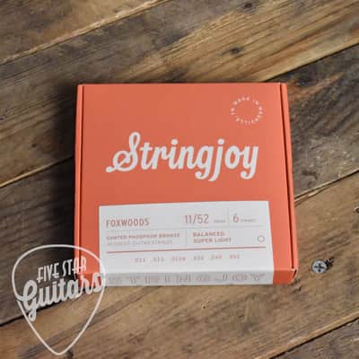 Stringjoy SJ-FW1152 Foxwoods Coated Phosphor Bronze Acoustic Guitar Strings Super Light Gauge 11-52 image 2