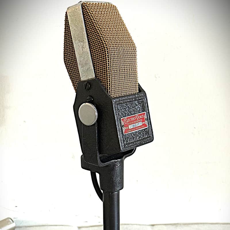 Rare Vintage 1930's Electro Voice V1 Ribbon Microphone, w/stand & cable-restored image 1
