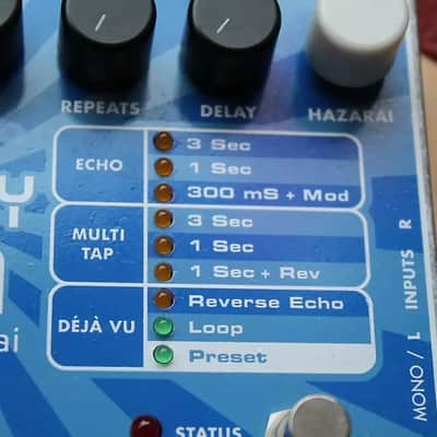 Electro-Harmonix Stereo Memory Man With Hazarai Digital Delay / Looper, Blue image 4