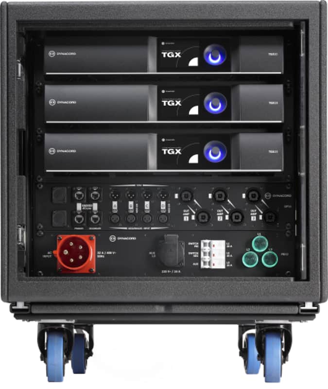 Dynacord SR20TGX-US Preconfigured 10U TGX Amplifier System Rack image 1