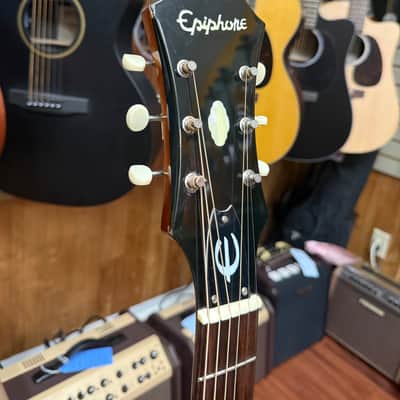 Epiphone FT-79 AN Inspired by Texan Reissue Acoustic Electric Guitar -2009 - Antique Natural w/hard case image 8