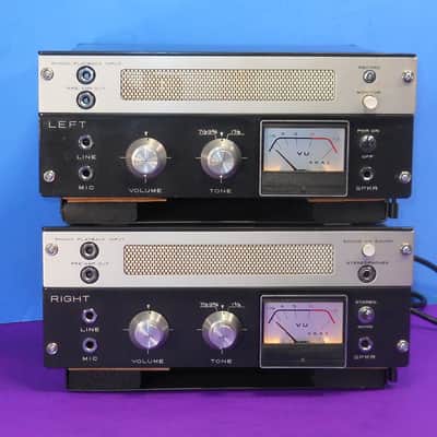 Available APRIL 1 26- Matched Pair AKAI 2 M-8 Tube Mic Pre Tube Direct In Vint.Mic Trans & Custom Case image 2