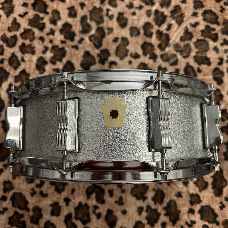 [80s] Ludwig Classic Maple Snare Drum 14*5 Silver Sparkle image 1