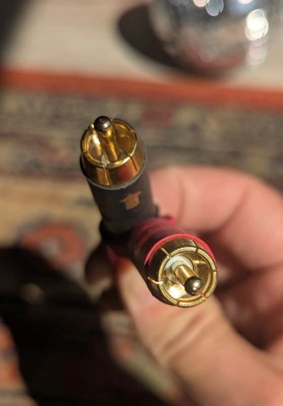 Nordost Nordost Black Knight Flatline MINT RCA TIPS - 1.0m Pair - 1980 image 1