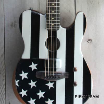 Fender Acoustasonic Standard Telecaster  Custom Black Flag Tribute image 4