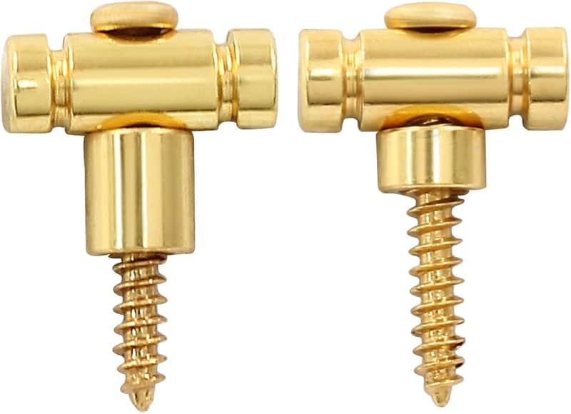 2 PCS Guitar Roller String Retainers - Guitar Roller String Trees Retainer - Strings Trees Replacement Parts for Electric Guitars - Gold imagen 1
