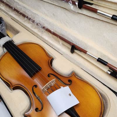 Cecilio 4/4 Deluxe Student+ Violin Aged 2 Years+ Tonewoods Solid Spruce Top Flamed Maple,Neck & sides, Inlaid Purfling, All-Ebony Components, Independent Fine-Tuners, Mongolian Horsehair Brazilwood Bows, Satin Antique Finish image 23