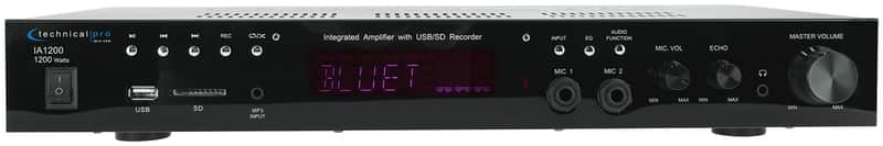 Technical Pro IA1200 Pro Integrated Amplifier w/ 2) Mic inputs+USB/SD/AUX/RCA image 1