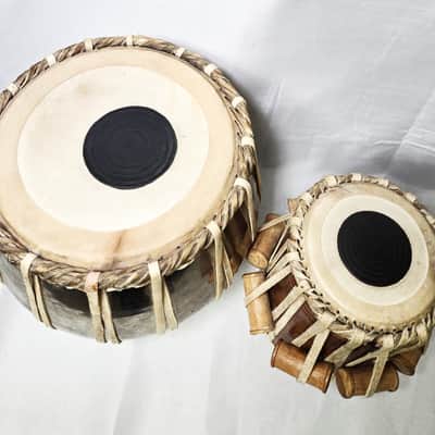 Unknown Steel and Wood Handmade Tabla Set Unknown - Wood and Steel image 10
