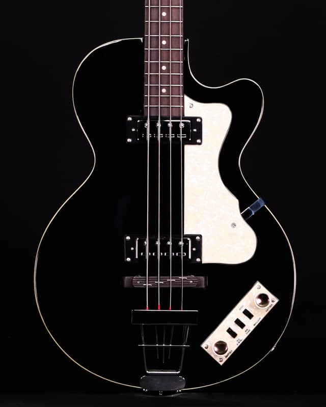 Hofner Ignition PRO Club 4-String Bass, Transparent Black, Teacup knobs image 1