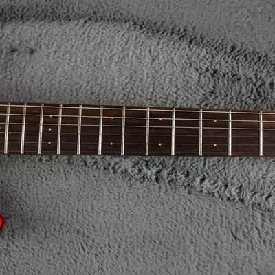 Marine Rider Travel Electric Guitar w/ Built-In Speaker – Compact Practice Guitar – Red image 7