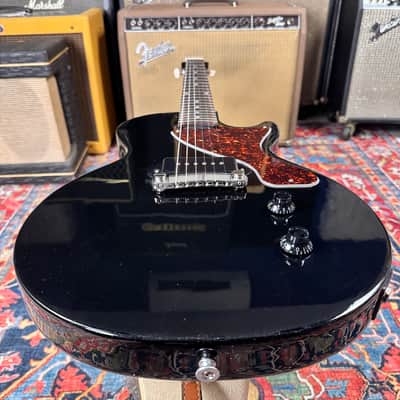 *6.87 lb* Les Paul Junior 2022 Ebony Dog Ear P90 image 9