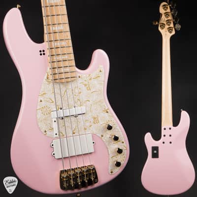 Sandberg Limited Edition California V-TM Ida Nielsen Signature 5-String - Strawberry Milkshake image 1