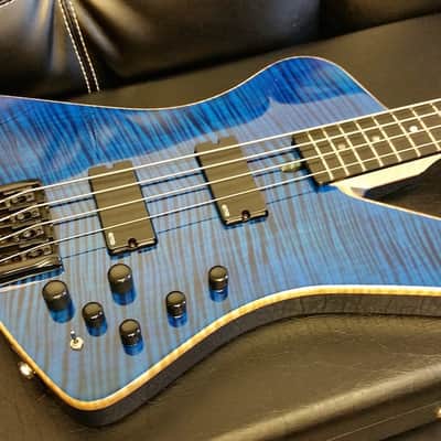 Dean John Entwistle Hybrid 2014 Trans Blue Flame Bass Guitar image 4