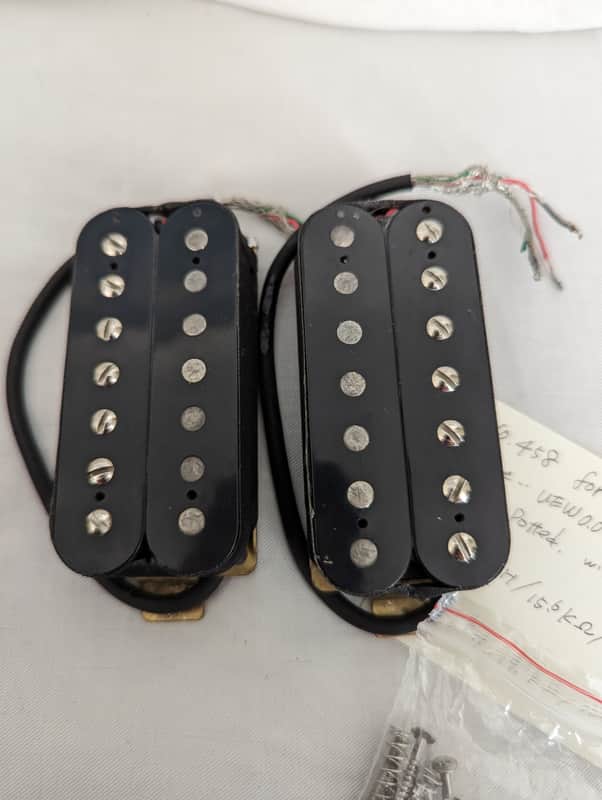 Rugir Pickups 7 String Custom Made in Japan MIJ Neck and Bridge Humbucker - Black image 1