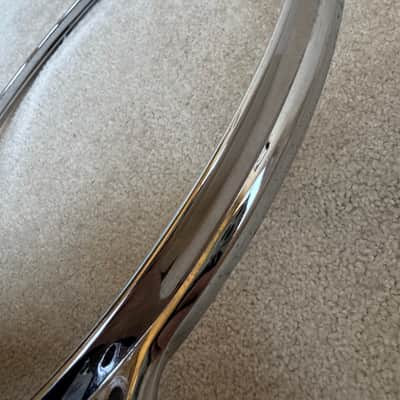 Premier 16” Die-Cast Floor Tom Drum Hoop - COB Chrome over Brass Lot #2 70s - Chrome image 10