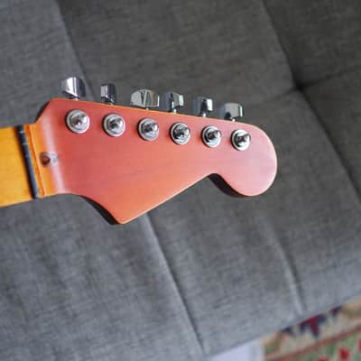 Warmoth 1-Piece Maple Neck with Amber Finish and Locking Hipshot Tuners! image 4