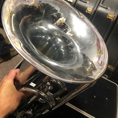 Getzen Titlest Baritone (?) Bugle - Has one piston valve and one rotary valve trigger image 4