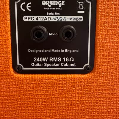 Orange PPC412 240-Watt 4x12" Guitar Cabinet 2010s - Orange image 4