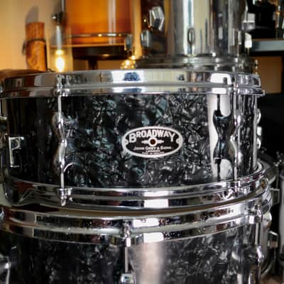 John Grey Broadway 'Super' Outfit No. 9051 Drum Kit in Black Marine Pearl with Snare - 1963 image 2