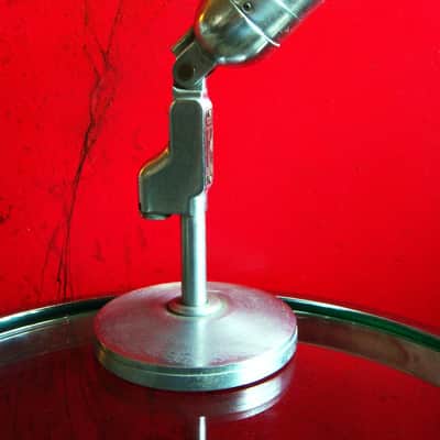 Vintage RARE 1940's Pierce 85 model / Electro-Voice 630 Dynamic Microphone w period E.V stand image 3