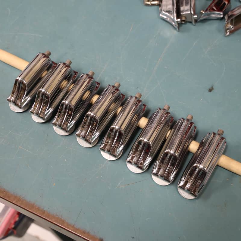 Vintage Rogers Beavertail Bass Drum Lug, Ohio-era Cast Body, Set of 8 image 1