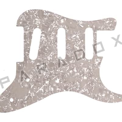 Custom Pickguard For 2017 - 2024 Made in Indonesia Nick Johnston Traditional  SSS - Aged White Pearl/White/Black/White .090"
