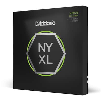 D'Addario NYXL Nickel Wound 45-125 5-String Bass Guitar Strings, Long Scale [NYXL45125] image 2