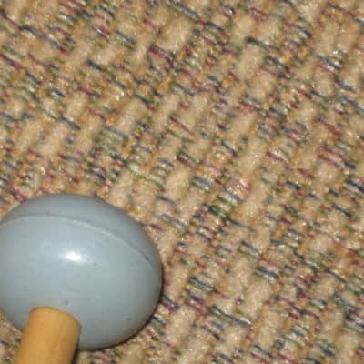 one pair of new old stock near A+ Mike Balter MB6B (6B) Hard Keyboard Mallets - 1" diameter Oval Gray Rubber HEADS and Natural Birch HANDLES (for Xylophone, Bells) mid to late 1990s (+ packaging) Unwound Series image 17