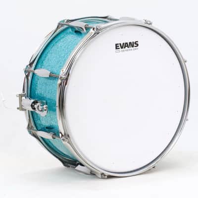 TreeHouse Custom Drums 6½x13 8-ply Maple Snare Drum - Turquoise Sparkle image 5