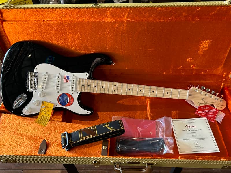 Fender Eric Clapton Artist Series Stratocaster Vintage Noiseless Pickups  Black #US22140671 8lbs 1.5 oz image 1