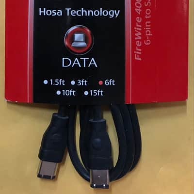 Hosa FIW-66-106 FireWire 400 Cable - Black image 1