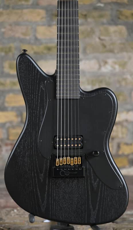 ESP LTD Alex Wade AW-XJ7 Baritone Evertune - Black Open Grain Satin - Demo image 1