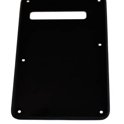 Genuine Fender American Deluxe Strat Guitar 1Ply BackPlate Tremolo Cover - BLACK image 5