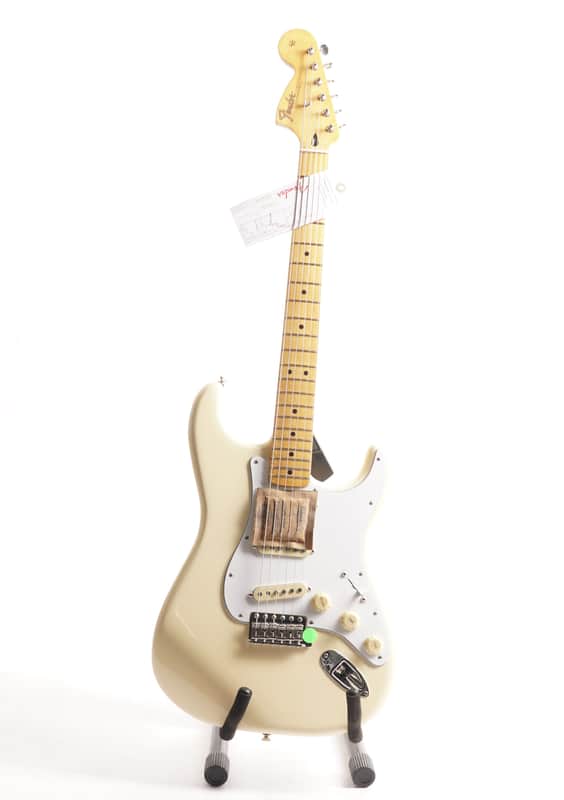 Fender Jimi Hendrix Stratocaster 6-String Electric Guitar (Olympic White)