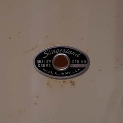 Slingerland 12/14/20/5x14" Stage Band Drum Set - 1970s Gloss White image 9