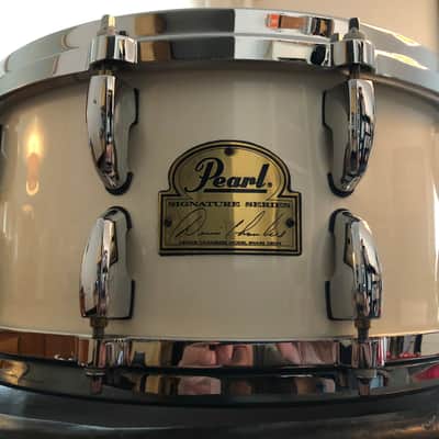 Pearl DC1465 Dennis Chambers Signature 6.5x14" Maple Snare Drum 2010s - Opal White image 1