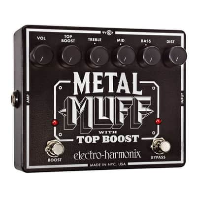 Electro Harmonix Metal Muff Distortion Pedal With Top Boost for Guitar image 2