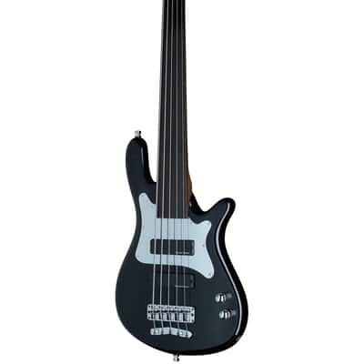 Warwick Artist Line Steve Bailey 5-String Bass, Black, Fretless image 2