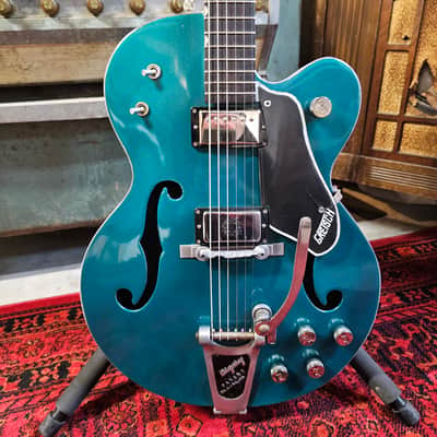 1964 Gretsch 6118 Double Anniversary Two tone Refin Turquoise/ White Silver image 1