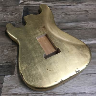 Made to Order - FRANCHIN Mercury guitar body Relic Aged METALLIC LEAF (Gold/Silver/Copper) Basswood Poplar Stratocaster-Strat-S-Style Made in Italy image 8