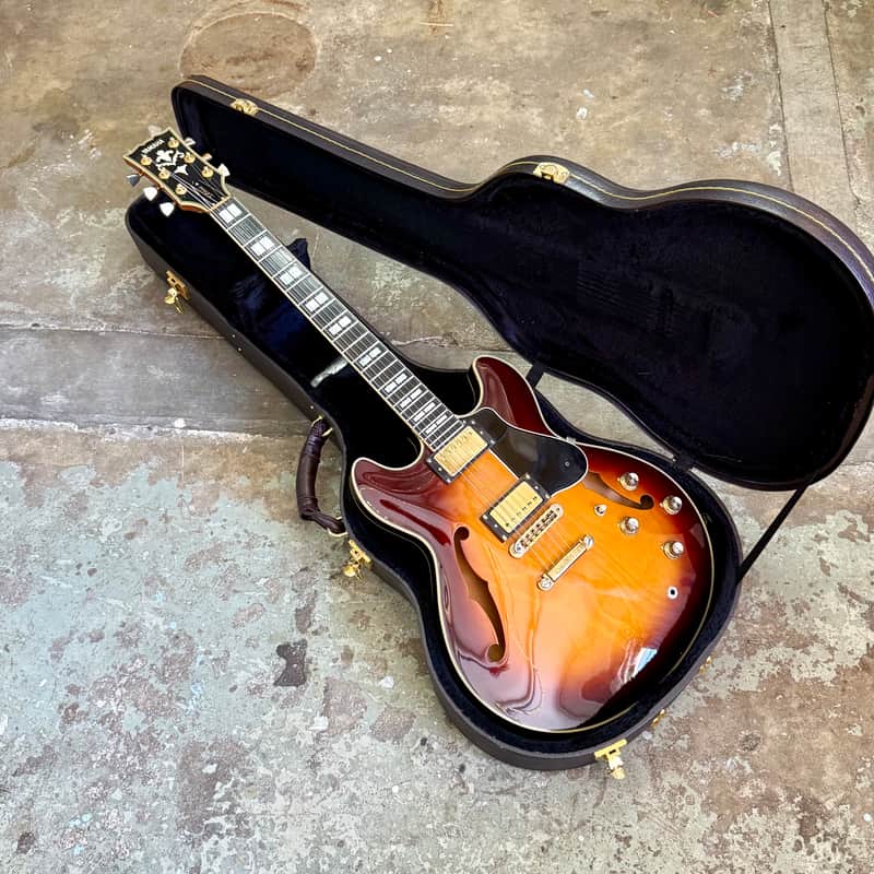 Yamaha SA-2000 Semi-Hollow 1977 - 1979 - Brown Sunburst original vintage MIJ Japan es335 image 1