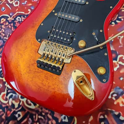 1984-1987 Fender Japan Stratocaster STR-75 E Serial - Birdseye Maple Veneer, Floyd Rose, MIJ Fujigen image 2