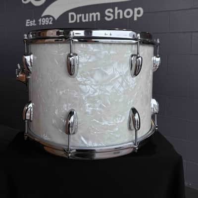 Vintage Early 1970's Slingerland SoundKing 10x14 Rack Tom with Mount in White Marine Pearl image 3