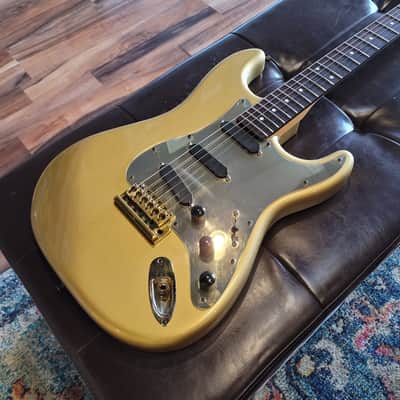 1986 Chandler San Fransisco S-Body T-Neck Super Strat Partscaster - Shoreline Gold - w/Case image 3