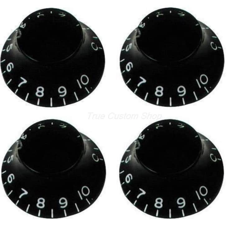 True Custom Shop® Black Top Hat Knobs for Gibson Les Paul SG Pure LP 4pk image 1
